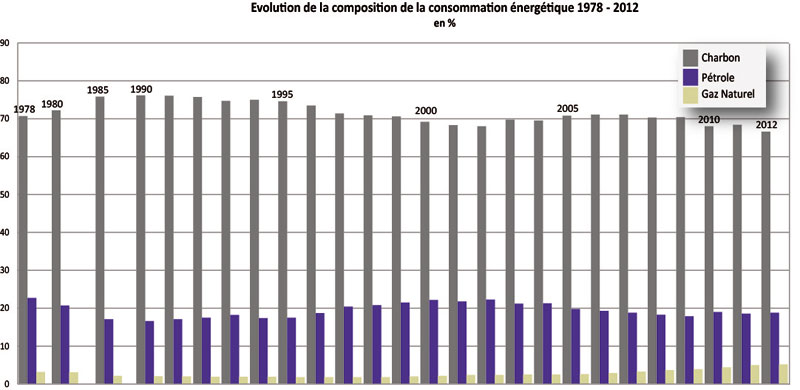 Source: NATIONAL BUREAU OF STATISTICS CHINA, China Statistical yearbook, 2013, http://energyinnovation.org/​wp-content/​uploads/​2014/​02/​ChinaStatisticalYearbook2013.htm. 