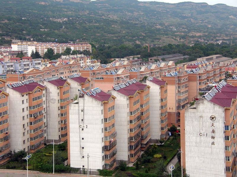 Dans le banlieue de Tianshui au Gansu (photo JPDes 2009)