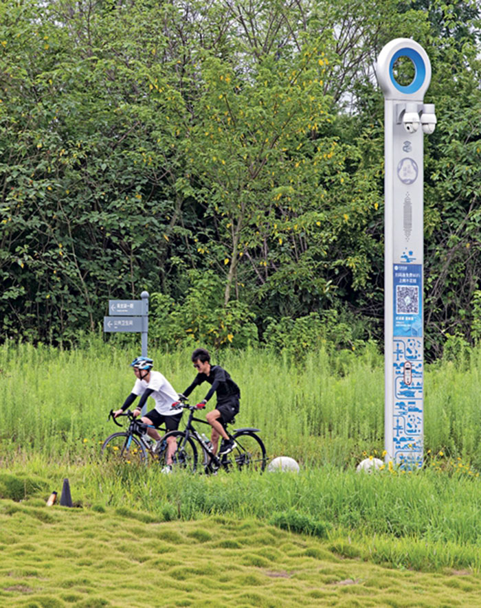 Des voies intelligentes du parc de Qinglonghu 