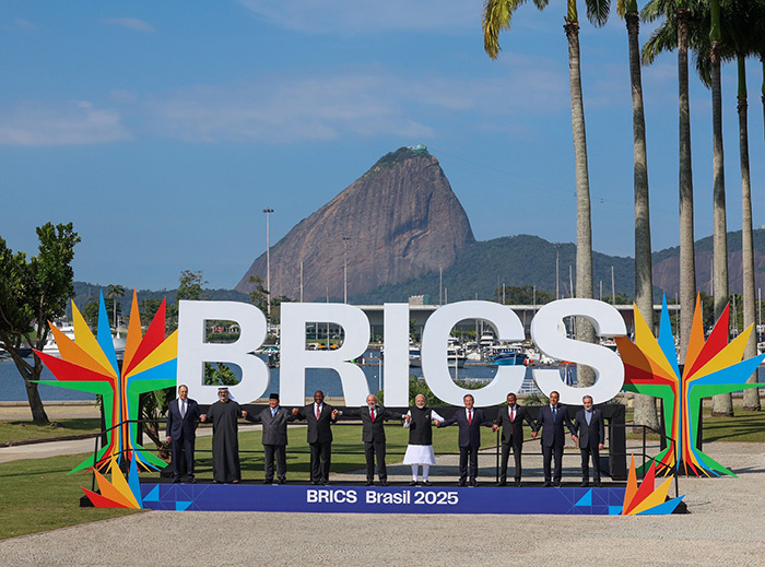 au 17ème sommet des BRICS à Rio, Brésil, 6 juillet 2025